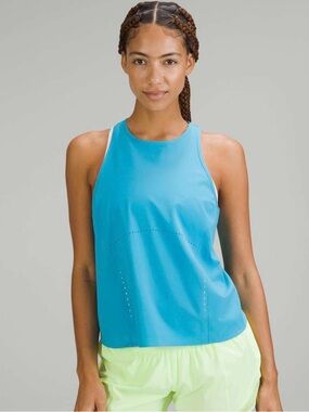 lululemon athletica Teal Perforated Running Tank